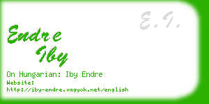 endre iby business card